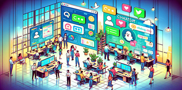 Made by image generator  （ChatGPT 活用している会社の画像作成して）