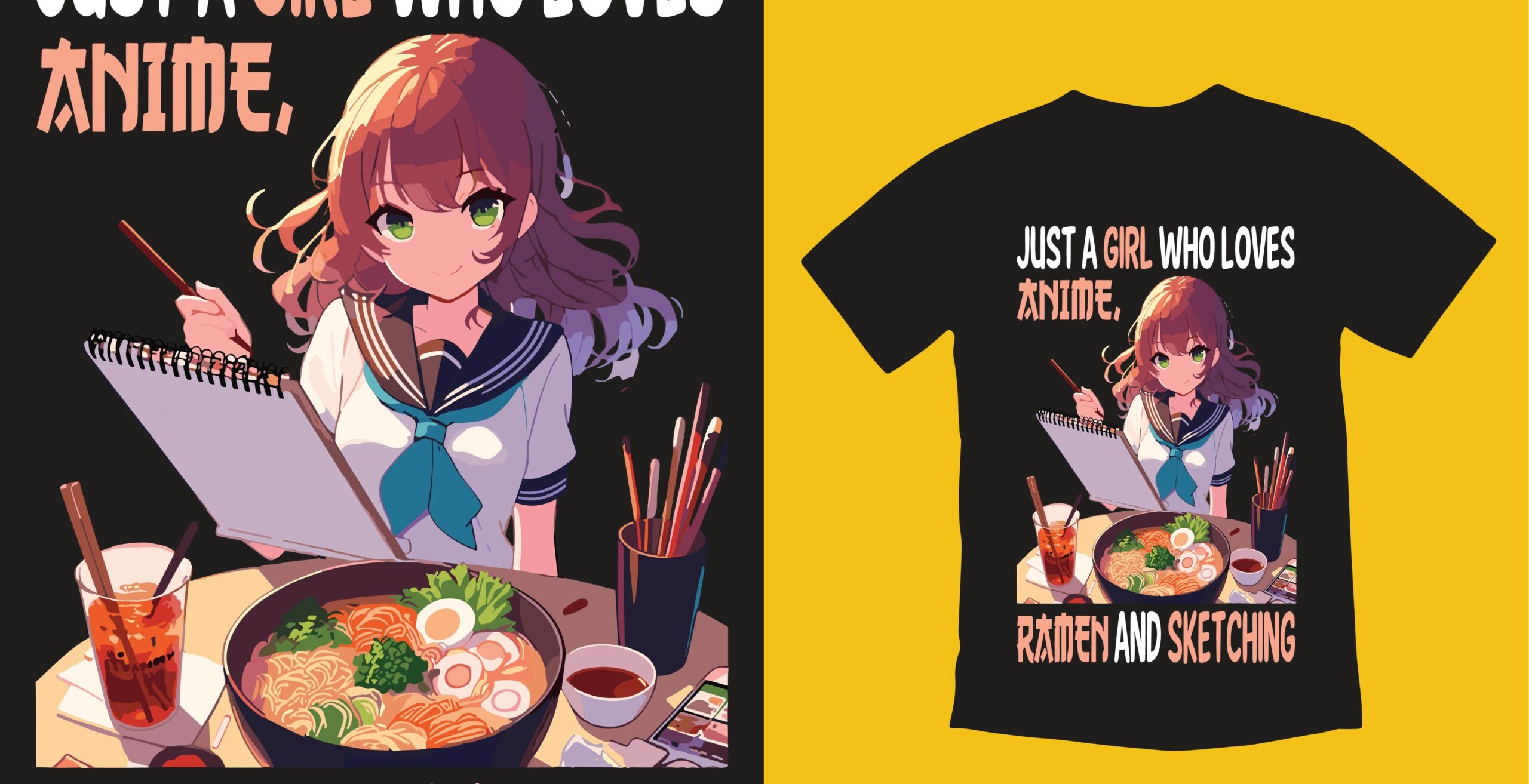 アニメデザインTシャツ