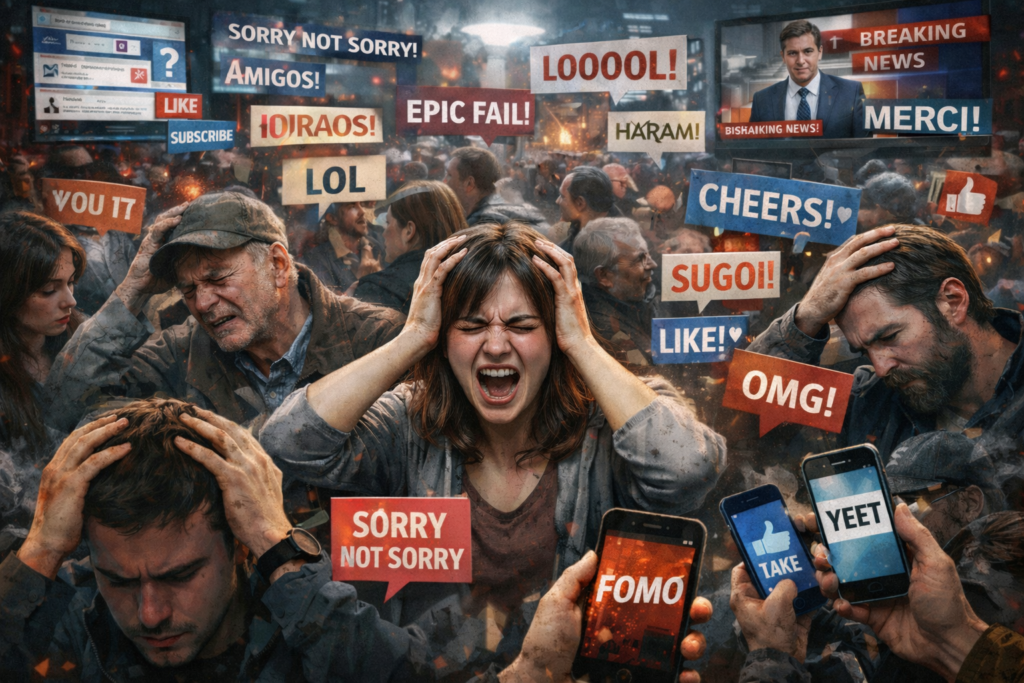 情報が多すぎて人々が混乱している画像