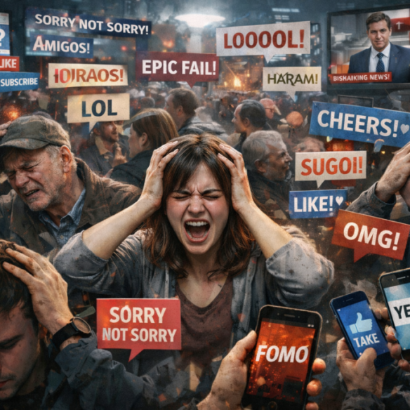 情報が多すぎて人々が混乱している画像